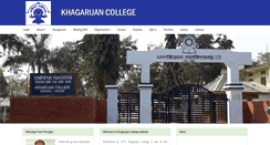 Desktop Screenshot of khagarijancollege.co.in